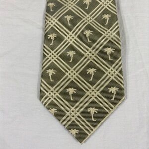 Off Island By Tommy Bahama Mens green Palms Print Silk Tie